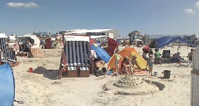 der Strand von Bensersiel an der Nordsee
